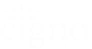 Cigna Healthcare White Cigna Healthcare logo with a tree above the "i," featured by Happy Smiles Orthodontics in St. Augustine, FL.